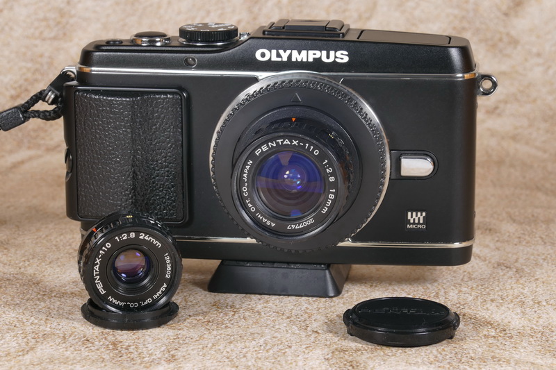 Olympus Pen E-P3 mit Pentax-110 18mm und 24mm 2,8 (Adapter-Selbstbau)